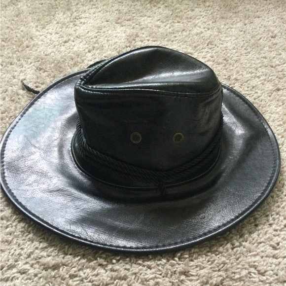 Men’s Faux Leather Cowboy Hat - Picture 15 of 16